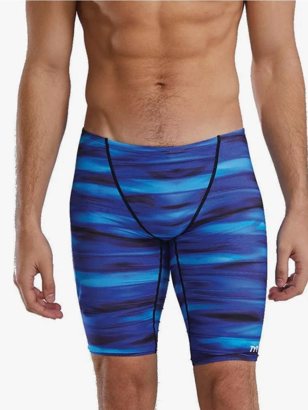 TYR Men's Blue & Navy Technowave Swim Jammers New